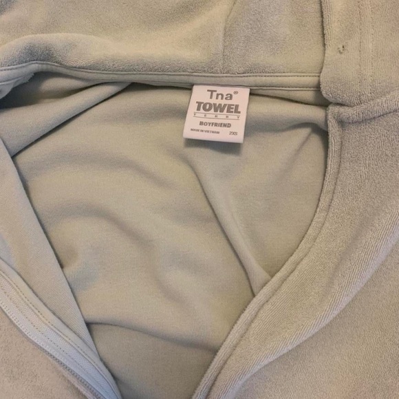 TNA Towel Terry Boyfriend Zip Up Hoodie - Picture 2 of 2